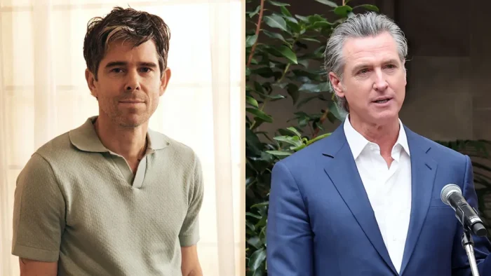 Travis Quentin Young and Gavin Newsom Split Getty H 2025
